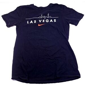 Nike Las Vegas Skyline T-shirt‎ Women's Small Black Red Center Swoosh Top Shirt